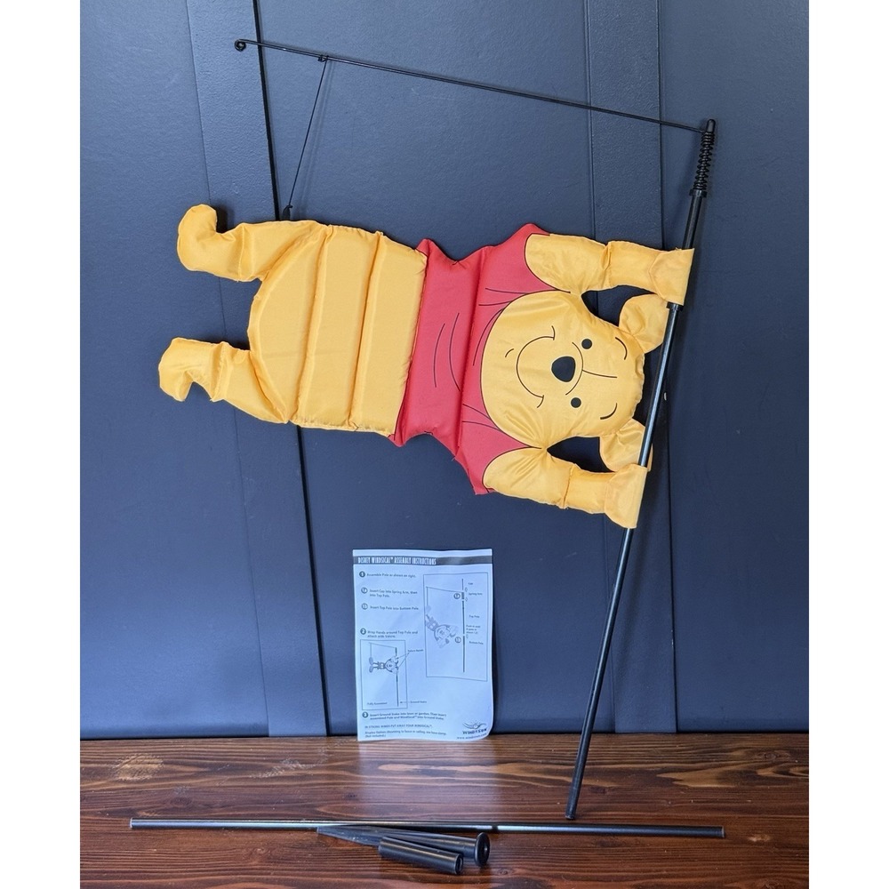 Rare Disney Winnie The Pooh Windsical Wind Sock 20" In Box Outdoor Decor Flag